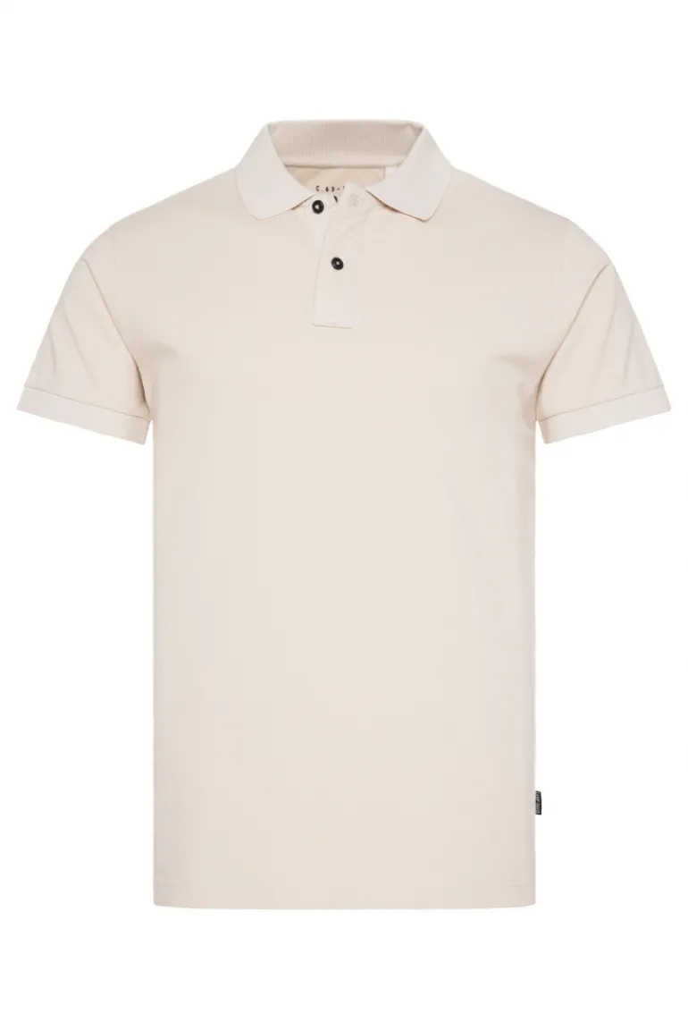 Best Sale CAMP DAVID & SOCCX Basic Pikee-Polo mit Trikotkragen light cappuccino lightcappuccino