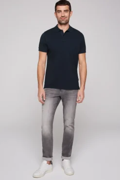 Hot CAMP DAVID & SOCCX Basic Pikee-Polo mit Trikotkragen blue navy bluenavy