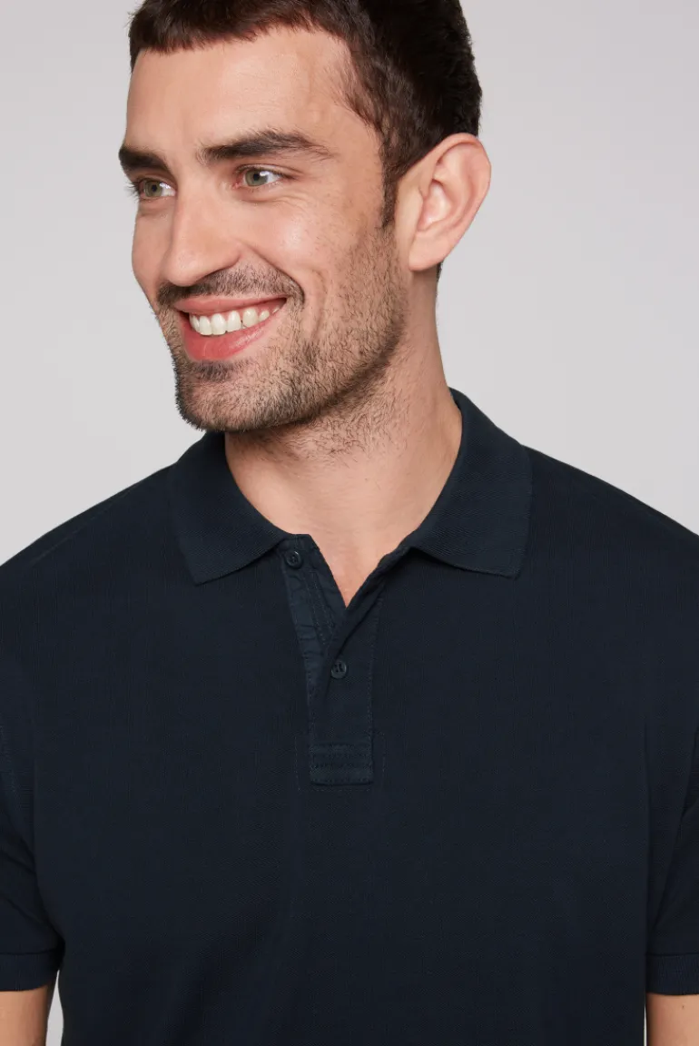Hot CAMP DAVID & SOCCX Basic Pikee-Polo mit Trikotkragen blue navy bluenavy