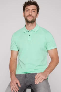 Best CAMP DAVID & SOCCX Basic Pikee-Polo mit Trikotkragen sun aqua sunaqua