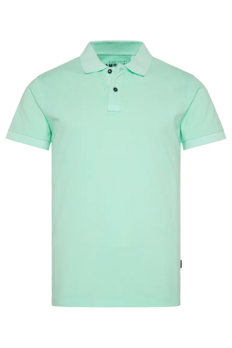 Best CAMP DAVID & SOCCX Basic Pikee-Polo mit Trikotkragen sun aqua sunaqua