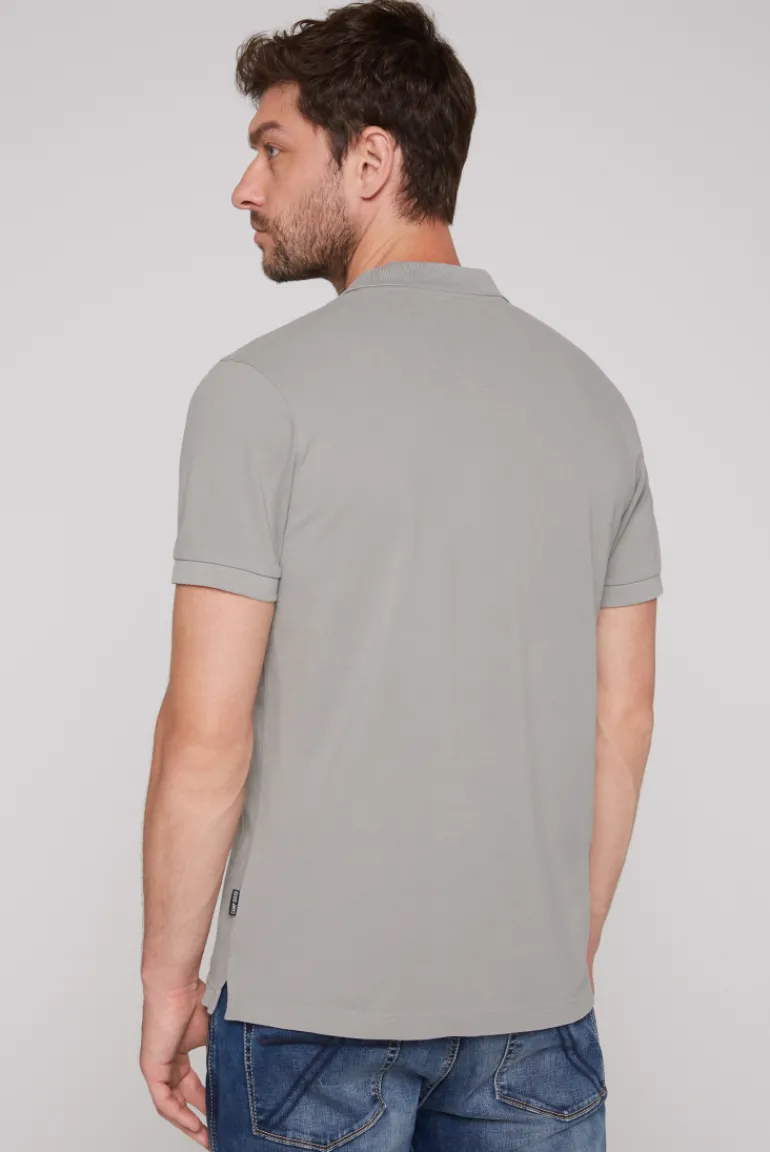 Best Sale CAMP DAVID & SOCCX Basic Pikee-Polo mit Trikotkragen polo grey pologrey