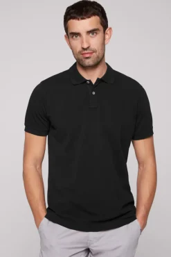 Hot CAMP DAVID & SOCCX Basic Pikee-Polo mit Trikotkragen black
