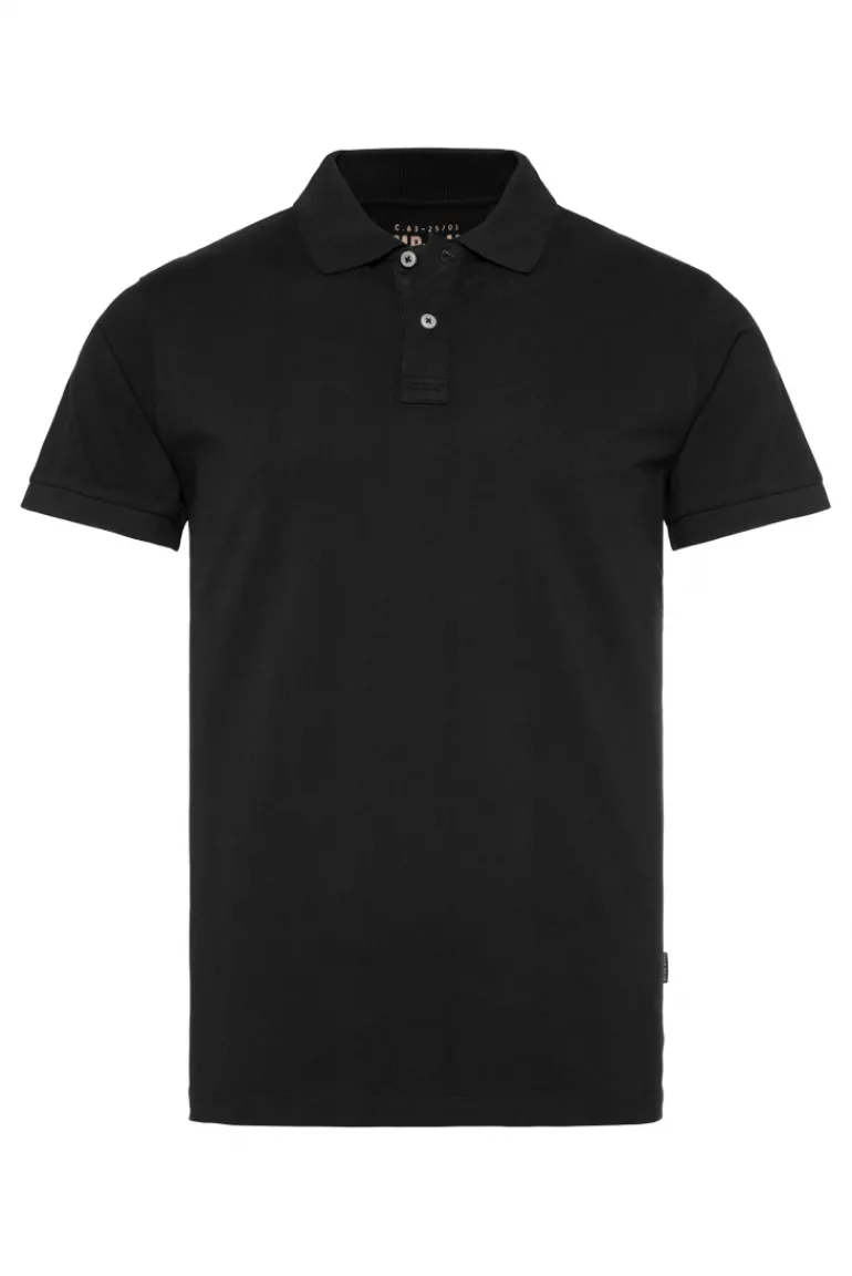 Hot CAMP DAVID & SOCCX Basic Pikee-Polo mit Trikotkragen black