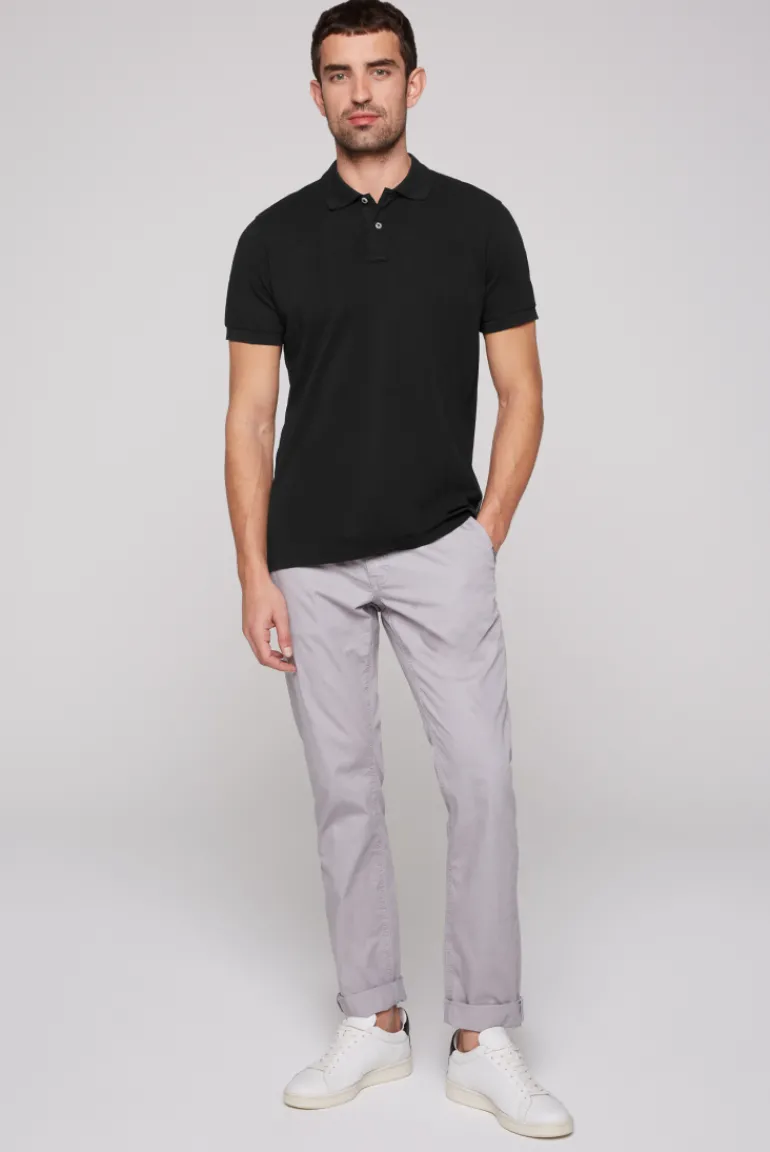 Hot CAMP DAVID & SOCCX Basic Pikee-Polo mit Trikotkragen black