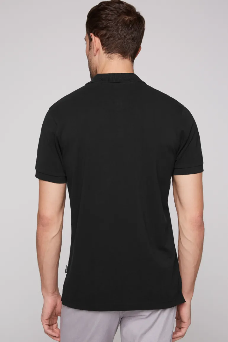 Hot CAMP DAVID & SOCCX Basic Pikee-Polo mit Trikotkragen black