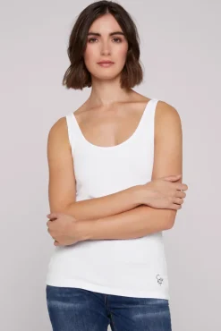 Flash Sale CAMP DAVID & SOCCX Basic Top mit Mini Logo Print opticwhite