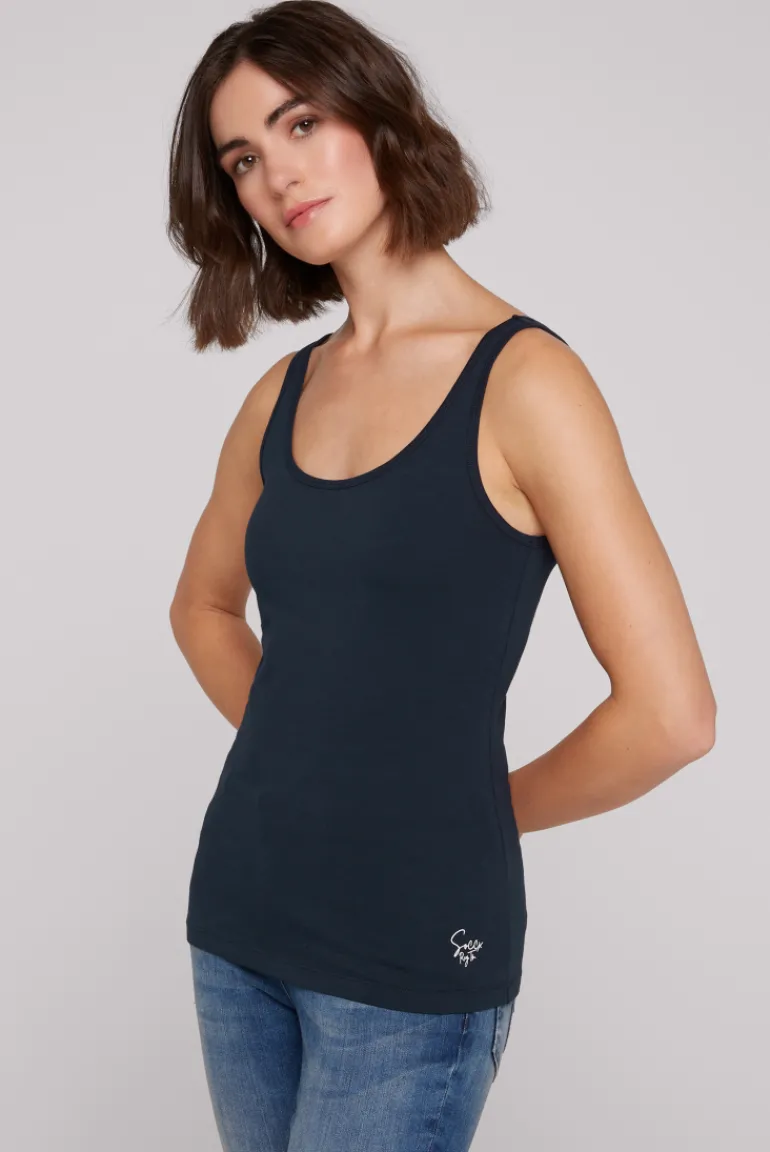 Clearance CAMP DAVID & SOCCX Basic Top mit Mini Logo Print blue navy bluenavy