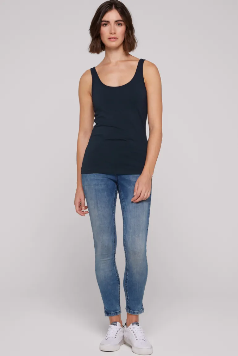 Clearance CAMP DAVID & SOCCX Basic Top mit Mini Logo Print blue navy bluenavy