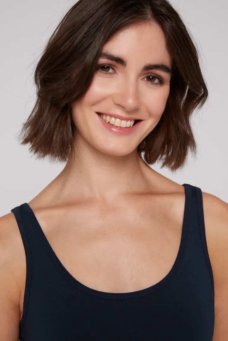 Clearance CAMP DAVID & SOCCX Basic Top mit Mini Logo Print blue navy bluenavy