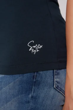 Clearance CAMP DAVID & SOCCX Basic Top mit Mini Logo Print blue navy bluenavy