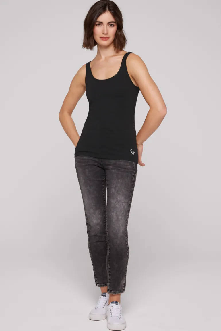 Store CAMP DAVID & SOCCX Basic Top mit Mini Logo Print black