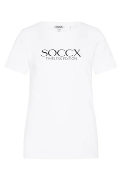 Clearance CAMP DAVID & SOCCX Basic T-Shirt mit Logo Print opticwhite