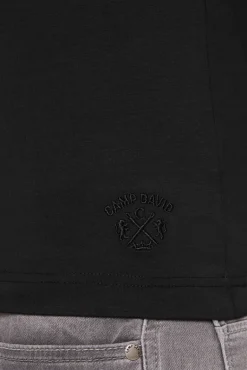Fashion CAMP DAVID & SOCCX Basic T-Shirt mit Rundhalsausschnitt, Doppelpack / black