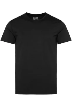 Fashion CAMP DAVID & SOCCX Basic T-Shirt mit Rundhalsausschnitt, Doppelpack / black