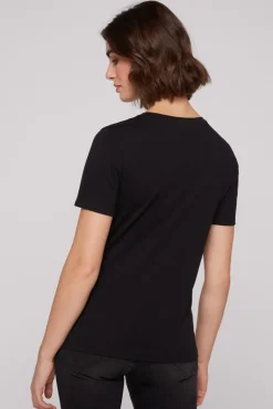 Best CAMP DAVID & SOCCX Basic T-Shirt mit V-Ausschnitt und Logo black
