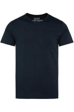 Cheap CAMP DAVID & SOCCX Basic T-Shirt mit V-Neck, Doppelpack blue navy / blue navy bluenavy