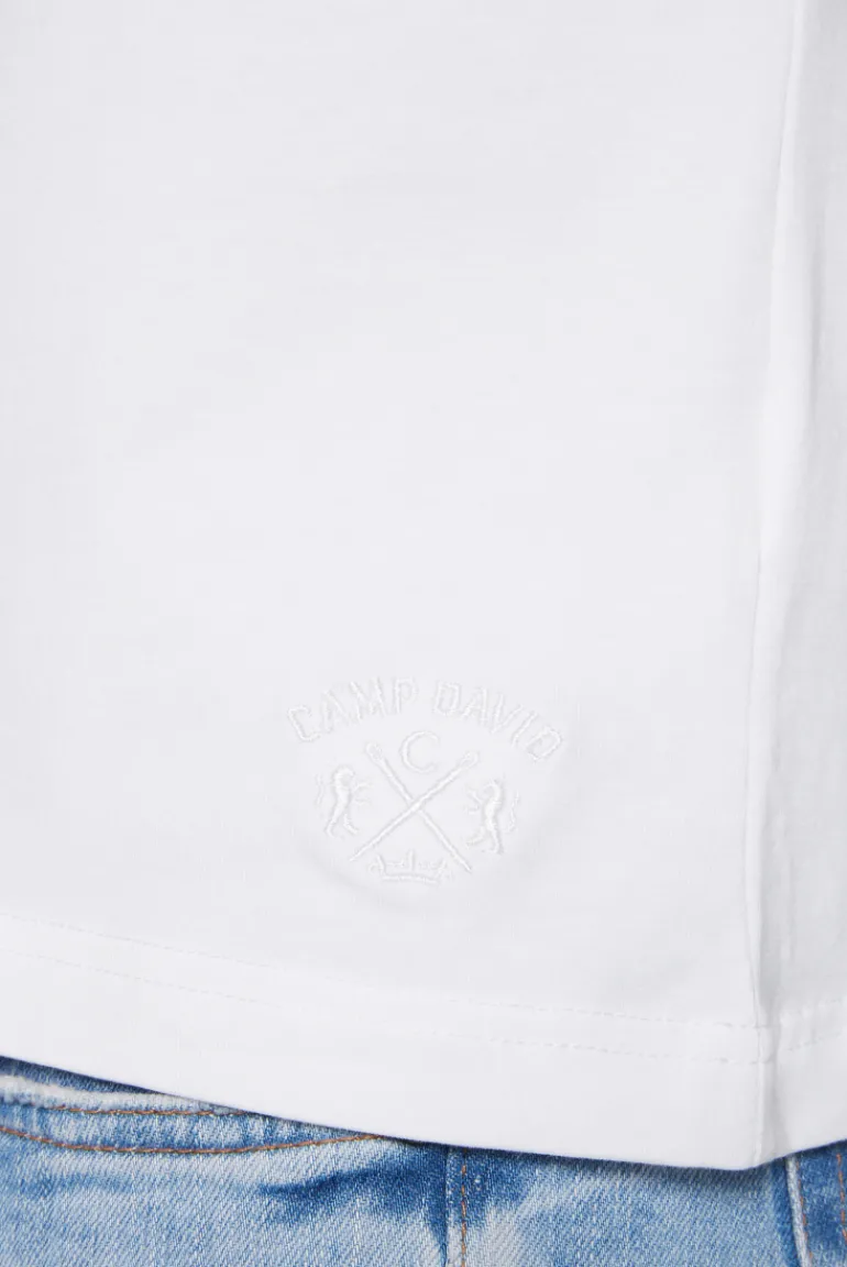 Fashion CAMP DAVID & SOCCX Basic T-Shirt mit V-Neck, Doppelpack optic white / optic white opticwhite