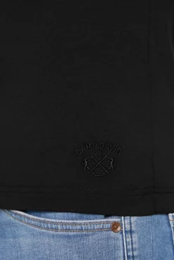 Cheap CAMP DAVID & SOCCX Basic T-Shirt mit V-Neck, Doppelpack / black