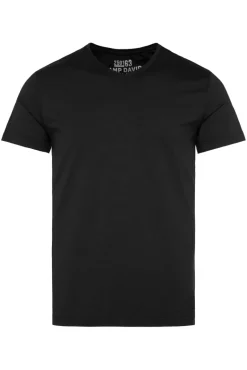 Cheap CAMP DAVID & SOCCX Basic T-Shirt mit V-Neck, Doppelpack / black