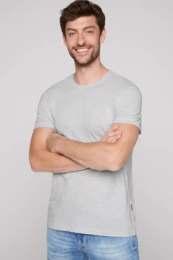 Best CAMP DAVID & SOCCX Basic T-Shirt Rundhals 2er-Pack grey melange greymelange