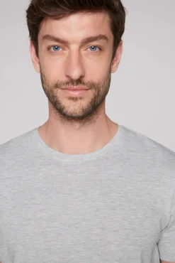 Best CAMP DAVID & SOCCX Basic T-Shirt Rundhals 2er-Pack grey melange greymelange