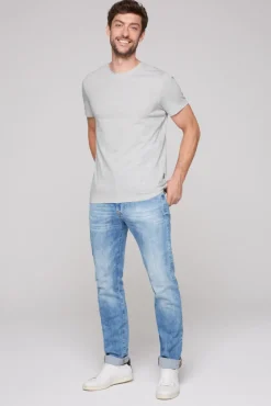 Best CAMP DAVID & SOCCX Basic T-Shirt Rundhals 2er-Pack grey melange greymelange