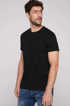 Sale CAMP DAVID & SOCCX Basic T-Shirt Rundhals 2er-Pack black