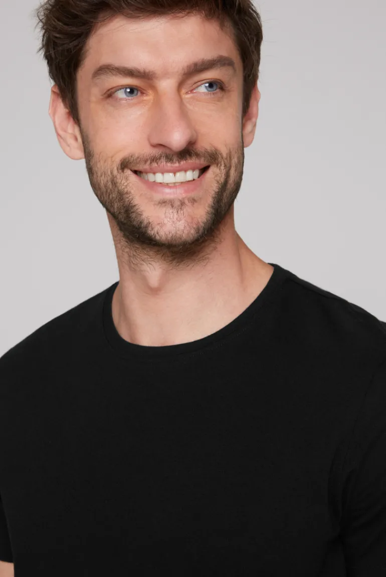 Sale CAMP DAVID & SOCCX Basic T-Shirt Rundhals 2er-Pack black