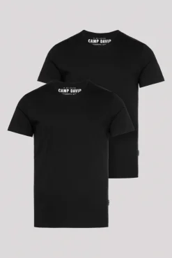 Discount CAMP DAVID & SOCCX Basic T-Shirt V-Neck 2er-Pack black