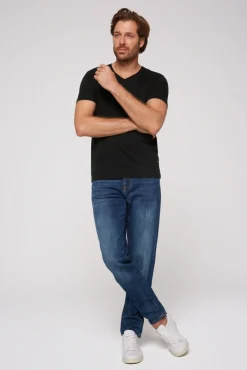 Sale CAMP DAVID & SOCCX Basic T-Shirt V-Neck 2er-Pack black