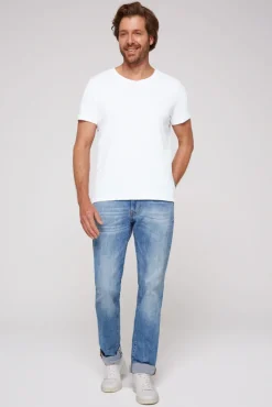 Outlet CAMP DAVID & SOCCX Basic T-Shirt V-Neck 2er-Pack opticwhite