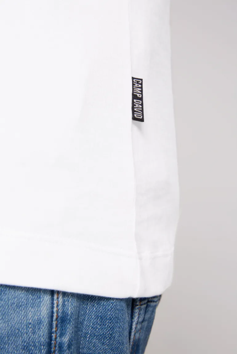 Outlet CAMP DAVID & SOCCX Basic T-Shirt V-Neck 2er-Pack opticwhite