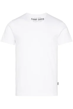 Outlet CAMP DAVID & SOCCX Basic T-Shirt V-Neck 2er-Pack opticwhite