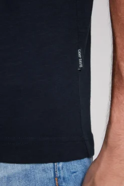 Store CAMP DAVID & SOCCX Basic T-Shirt V-Neck mit Used-Kante blue navy bluenavy
