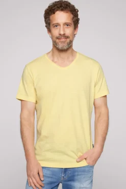 Online CAMP DAVID & SOCCX Basic T-Shirt V-Neck mit Used-Kante sun