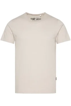 Store CAMP DAVID & SOCCX Basic T-Shirt V-Neck mit Used-Kante light cappuccino lightcappuccino