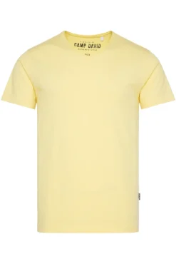 Best Sale CAMP DAVID & SOCCX Basic T-Shirt V-Neck mit Used-Kante sun