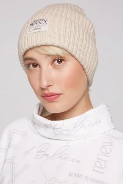 Shop CAMP DAVID & SOCCX Beanie in Rippstrick mit Label Patch faded beige fadedbeige