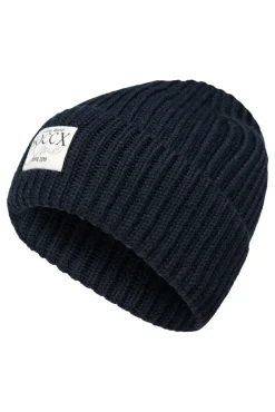 Outlet CAMP DAVID & SOCCX Beanie in Rippstrick mit Label Patch blue navy bluenavy