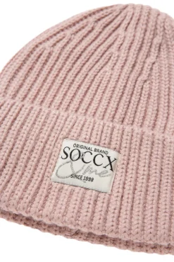 Cheap CAMP DAVID & SOCCX Beanie in Rippstrick mit Label Patch rose blush roseblush