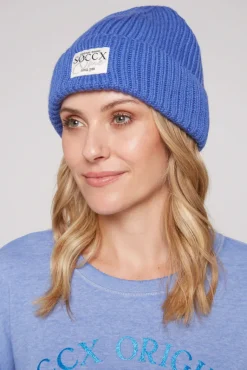 Best CAMP DAVID & SOCCX Beanie in Rippstrick mit Label Patch vividblue