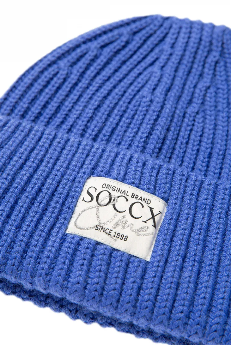 Best CAMP DAVID & SOCCX Beanie in Rippstrick mit Label Patch vividblue