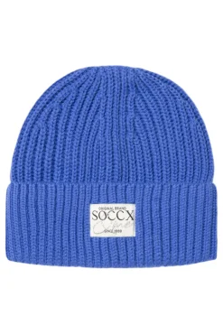 Best CAMP DAVID & SOCCX Beanie in Rippstrick mit Label Patch vividblue