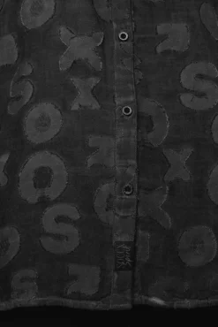 Cheap CAMP DAVID & SOCCX Bluse Oil Dyed mit Intarsia-Muster black