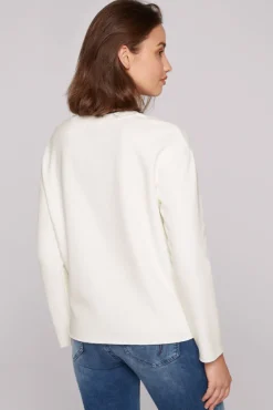 Store CAMP DAVID & SOCCX Bonded Sweatshirt mit Glossy-Print ivory