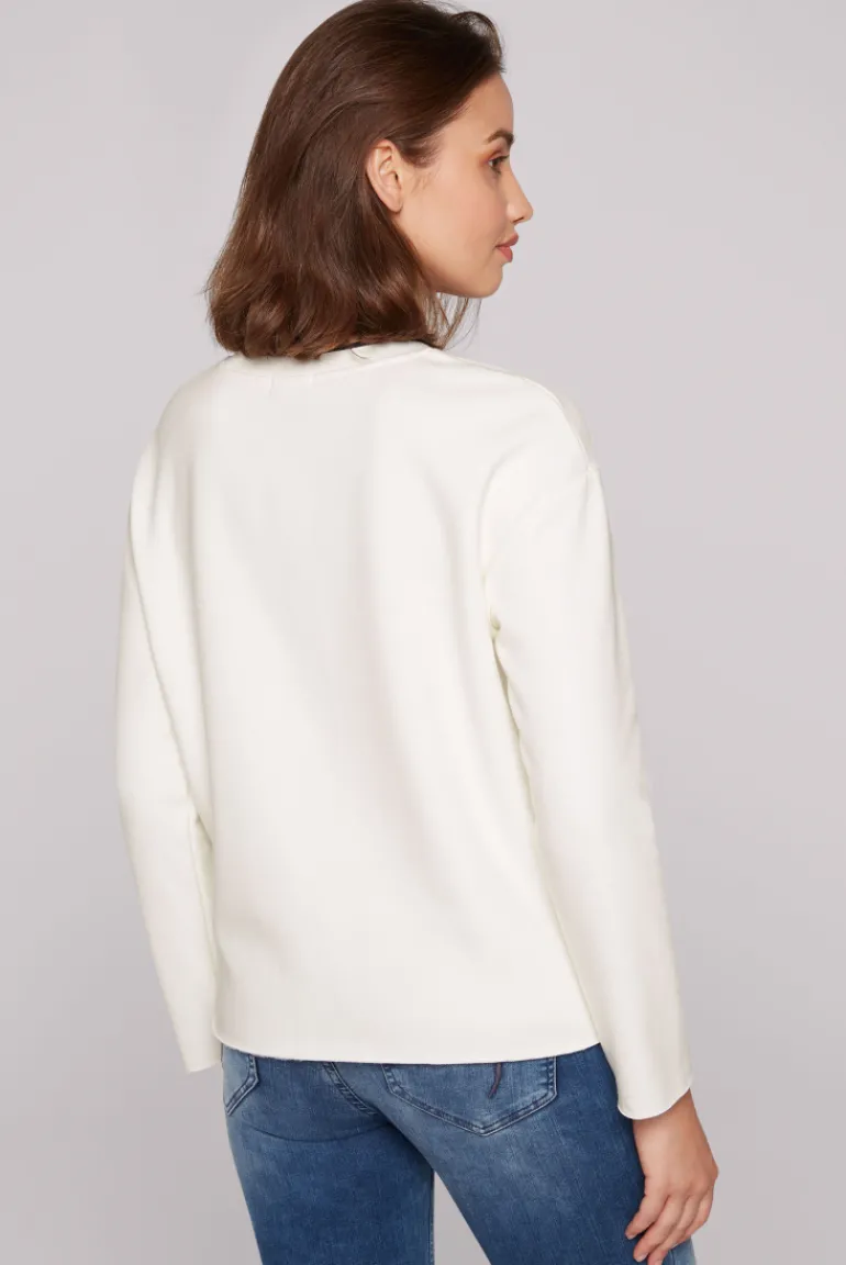 Store CAMP DAVID & SOCCX Bonded Sweatshirt mit Glossy-Print ivory
