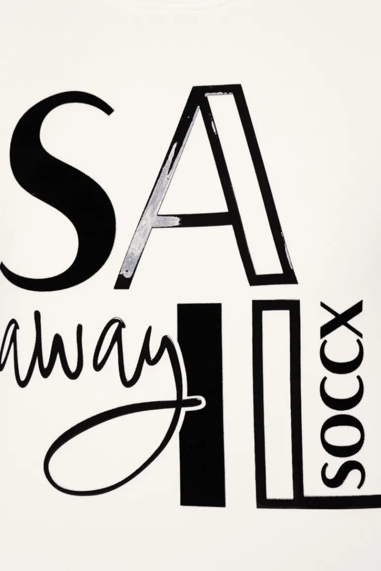 Store CAMP DAVID & SOCCX Bonded Sweatshirt mit Glossy-Print ivory