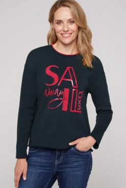 Best CAMP DAVID & SOCCX Bonded Sweatshirt mit Glossy-Print blue navy bluenavy