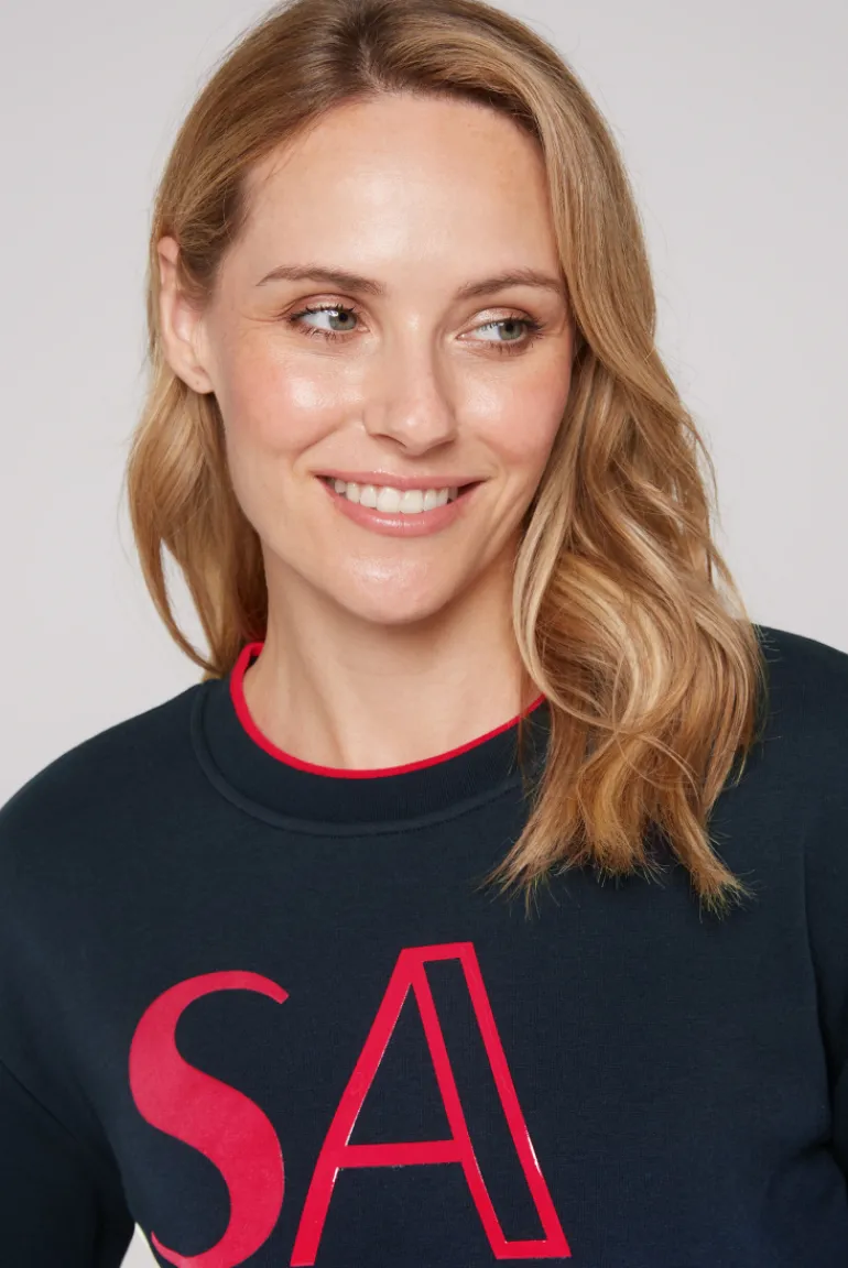 Best CAMP DAVID & SOCCX Bonded Sweatshirt mit Glossy-Print blue navy bluenavy